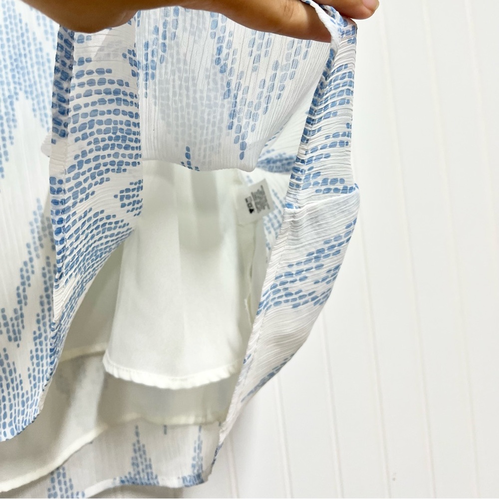 Three Eighty Two Rylan Zig Zag White Blue Dress S… - image 7